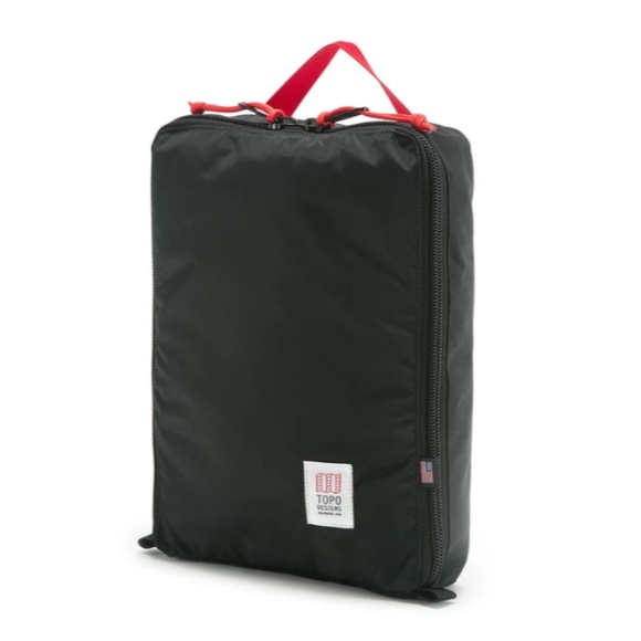 Topo Designs Other - Topo Designs Black Pack Bag Red Zippers NWT